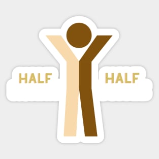 Half Human Half Coffee Sticker